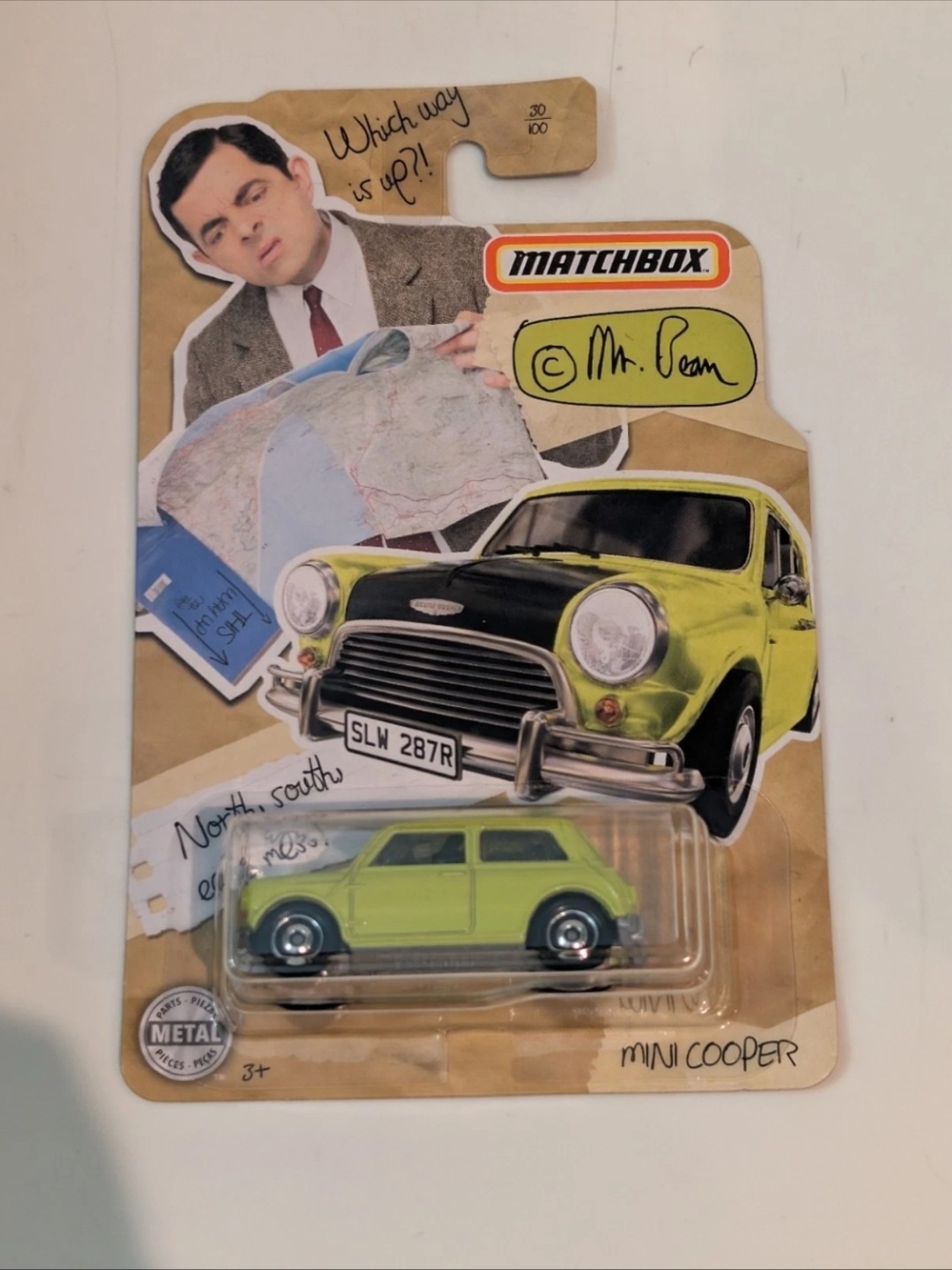 2020 Matchbox Mini Cooper Mr. Bean Special Edition Lime Green Carded
